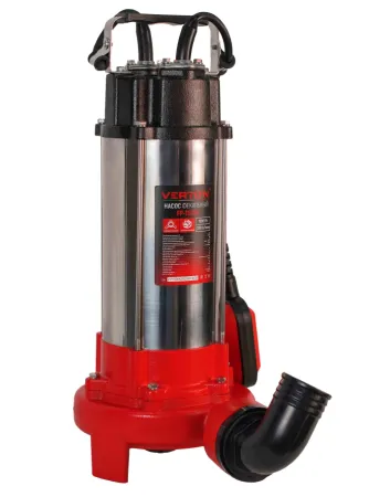 Насос фекальный погружной Verton AQUA FP1500K (мощн.1500Вт,произв.380л/мин,макс.выс.16м,глуб. 5м,d вых.50мм,реж.нож)