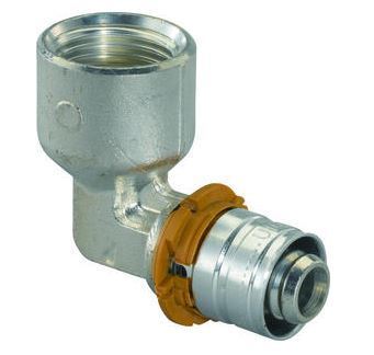UPONOR S-PRESS УГОЛЬНИК С ВНУТРЕННЕЙ РЕЗЬБОЙ 16-RP1/2"ВР '10В