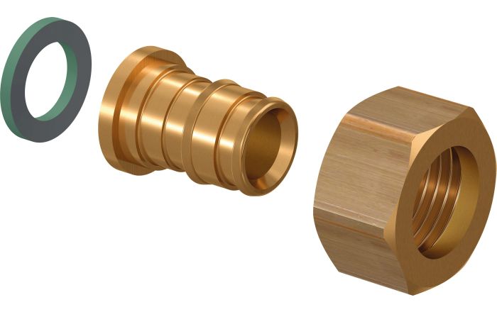 UPONOR Q&E ШТУЦЕР С НАКИДНОЙ ГАЙКОЙ 25-G3/4"НГ '45Ф