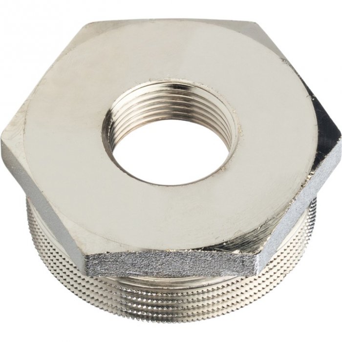Футорка никелированная 1"1/2X3/4