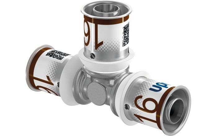 UPONOR S-PRESS PLUS ТРОЙНИК РАВНОПРОХОДНОЙ ЛАТУННЫЙ 16-16-16 '10И