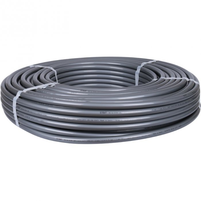 20х2,8 (бухта 100 метров) PEX-a труба из сшитого полиэтилена с кислородным слоем, серая