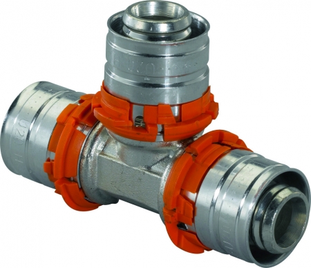 UPONOR S-PRESS ТРОЙНИК РАВНОПРОХОДНОЙ ЛАТУННЫЙ 20-20-20 '10В