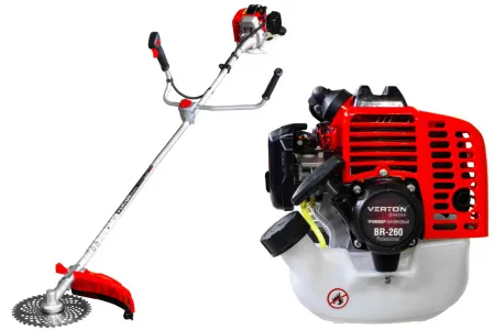 Триммер бенз. VERTON garden BR-260 Professional (V двигателя 26 см3,мощность 1.2 л.с./0.88 кВт,профессиональный ранец,цельная штанга, диск 40т,катушка)
