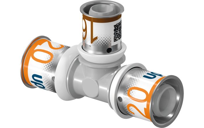 UPONOR S-PRESS ТРОЙНИК РЕДУКЦИОННЫЙ КОМПОЗИЦИОННЫЙ PPSU 25-20-20 '5И