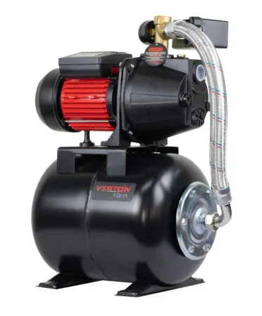 Насосная станция автоматическая Verton AQUA PS900C (Чугун, 900Вт, 230 В//50 Гц, Q max 50л/мин, V 24л, глуб. 8м, H max 45м, диам вх./вых. 1", давл. 3 бар, T max жидк. 0-60°C, внеш. диам. шланга 32 мм, внутр. диам. шланга 25мм)
