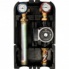 Насосная группа с прямым контуром 1" с насосом Grundfos UPSO 25-65 в теплоизоляции