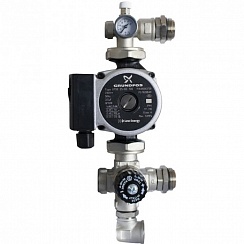 Насосно-смесительный узел с термостатическим клапаном; Grundfos UPSO 25-65 130