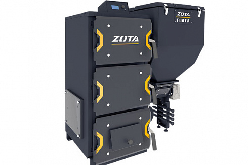 Котел автоматический ZOTA "Forta" 25 кВт (котел+ бункер 210л/механизм подачи)